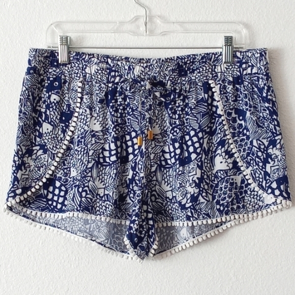 Lilly Pulitzer Boho Fish Print Pompom Shorts - Picture 3 of 6